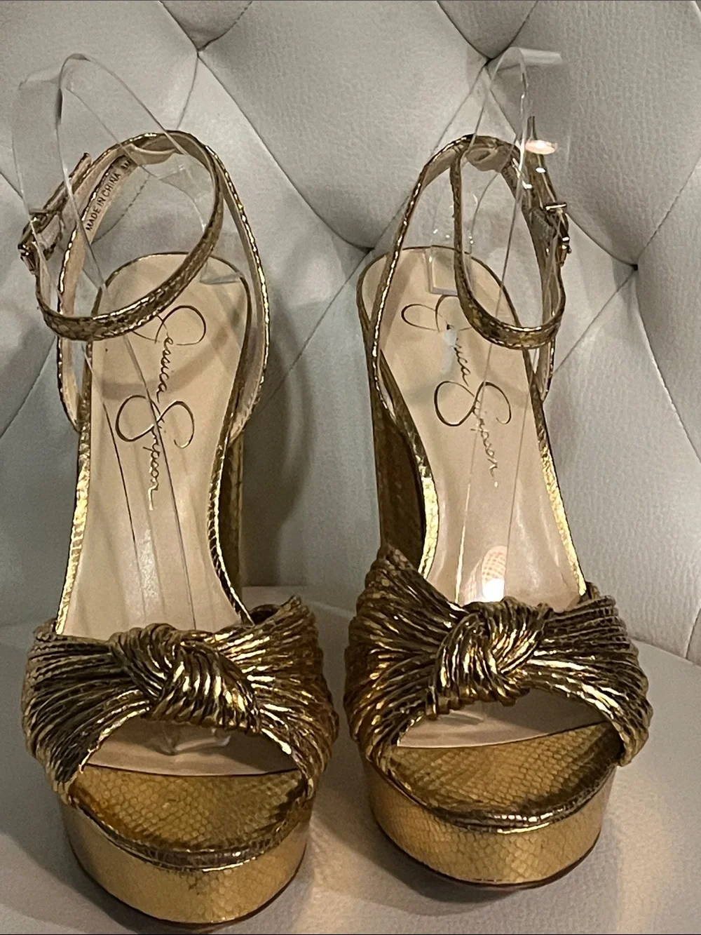 Jessica Simpson glam metallic